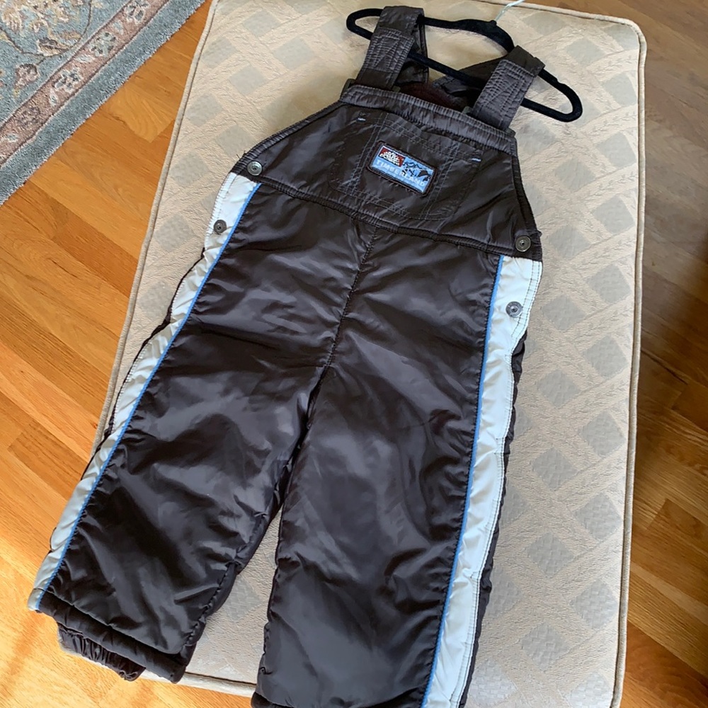 Timberland Black and Light Blue Kids Snow Bib Overalls